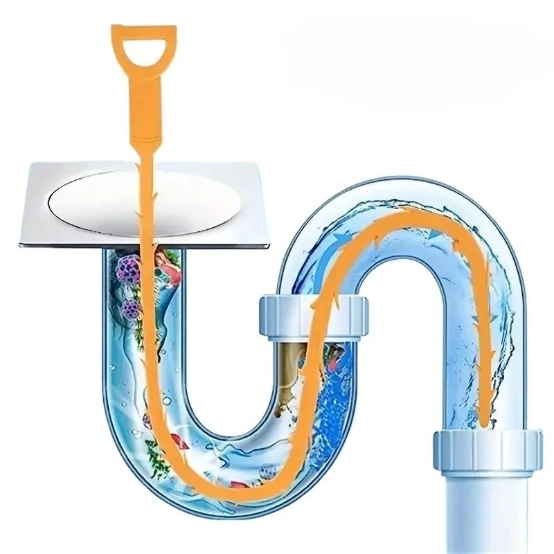 Drain Snake Flexible - 1/10個入り排水溝清掃ツール、フレキシブルドレンスネーク、シンク・シャワー・浴槽の毛取り、浴室清掃アクセサリー