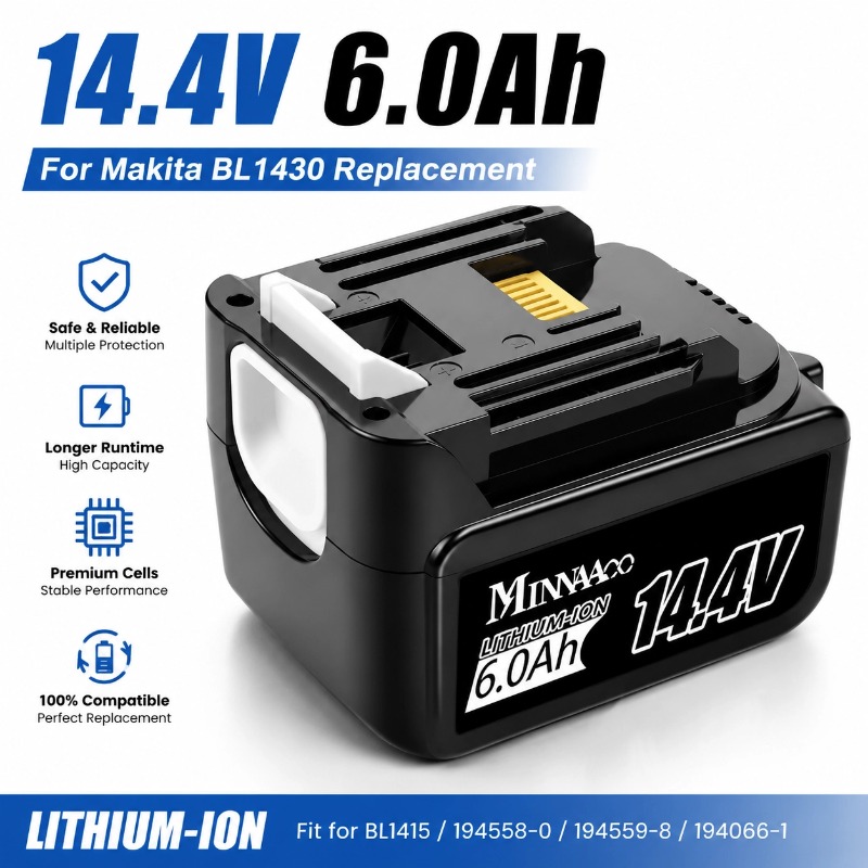Makita Drill Hp1640 - マキタ14.4V 6.0Ah 5.0Ahリチウムイオン充電式バッテリー交換用 BL1415 BL1430 BL1440