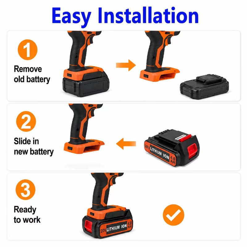 3/4/6/8Ah 長時間使用可能 BL2018 リチウム交 - Black+Decker Tool Cordless のレビューと価格