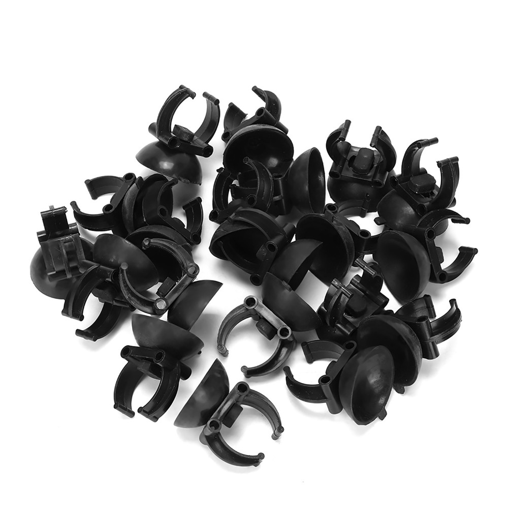 20個セット PVC製水槽加熱棒クリップ 吸盤付き ブラック - Plastic Pipe Clip のレビューと価格