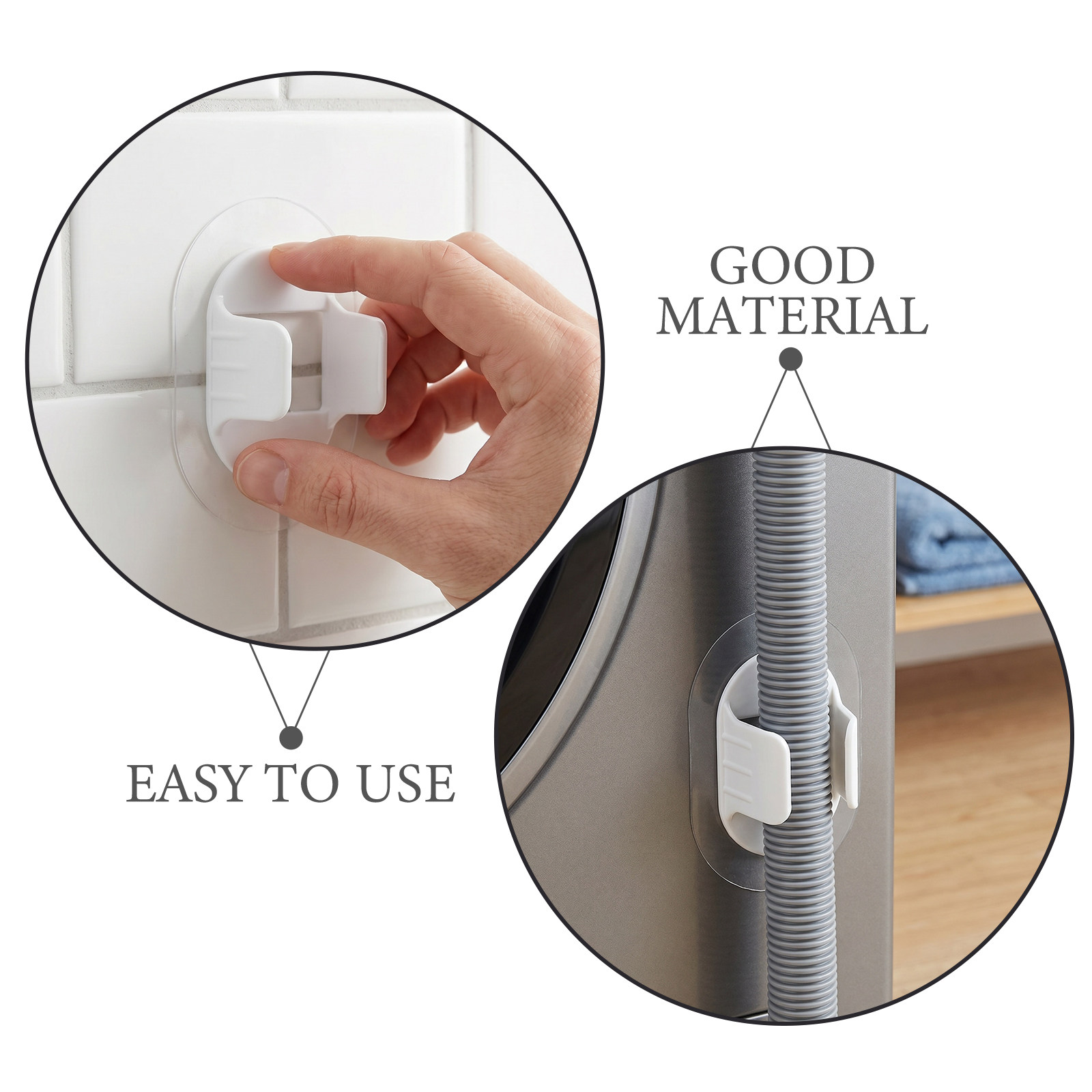 4個入り プラスチック製排水ホースホルダー、水道管クランプ、 - Drain Pipe Clip のレビューと価格