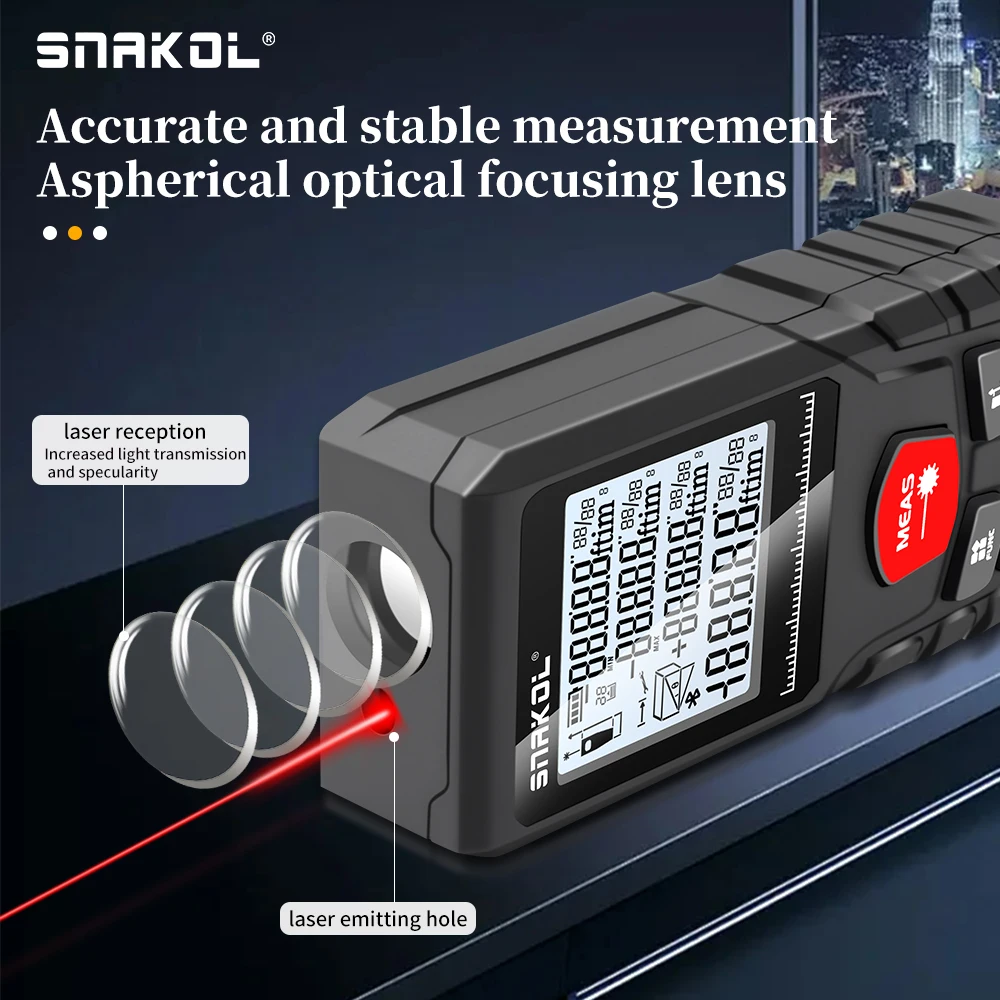 SNAKOL SK-120 デジタルレーザー距離計 50m/ - Stanley Tape 25Ft のレビューと価格